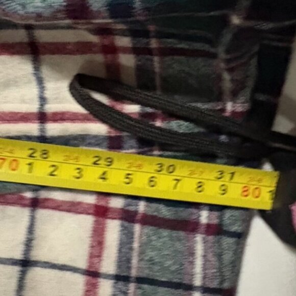 Vintage Pendelton Green/Cream Flannel Shirt with Suede Elbow Patches Size XL - Picture 8 of 13